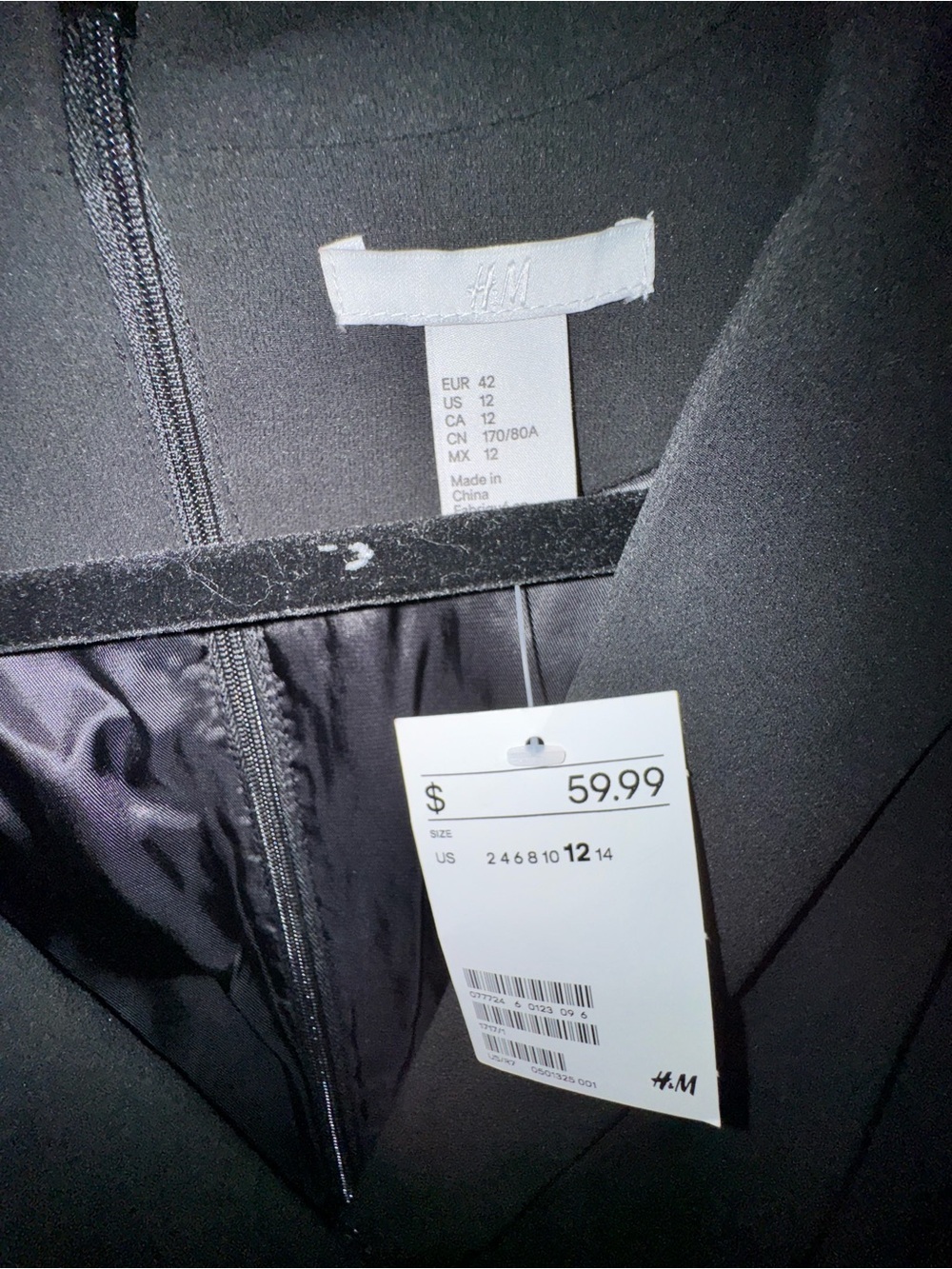 H&M Black Long-Sleeve Belted Jumpsuit - Picture 2 of 3